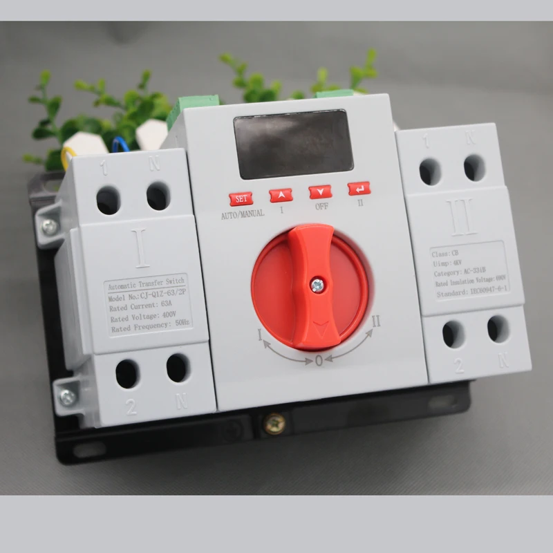 Commutatore elettrico ATS Selettore elettrico a doppia alimentazione 2P 63A 100A 220V Mini ATS TOWTS-100-2P_16A Commutatore elettrico ATS Selettore elettrico a doppia alimentazione 2P 63A 100A 220V Mini ATS TOWTS-100-2P_16A
