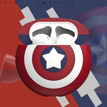 

For HUAWEI Freebuds3 Cover For FreeBuds 3 Case Marvel Captain America Full Cover Headphone Accessories Protector