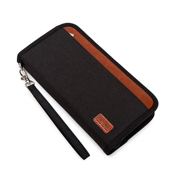 

Zipper Passport Organizer Storage Antitheft Waterproof Outdoor Accessories Travel Wallet Cash Card Holder Documents Full Closure