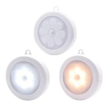 

Creative LED 1/3/6pcs Infrared Motion Sensor Night Light Dia 80mm Wireless Detector Light Auto on/Off Lamp Protect Eye Lamps