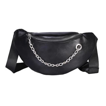 

ASDS-Women Waist Bags Fanny Pack Glitter Belt Chest Bag Small Shoulder Bag Lady Belly Belt Bags Waist Pack Purse(Black)