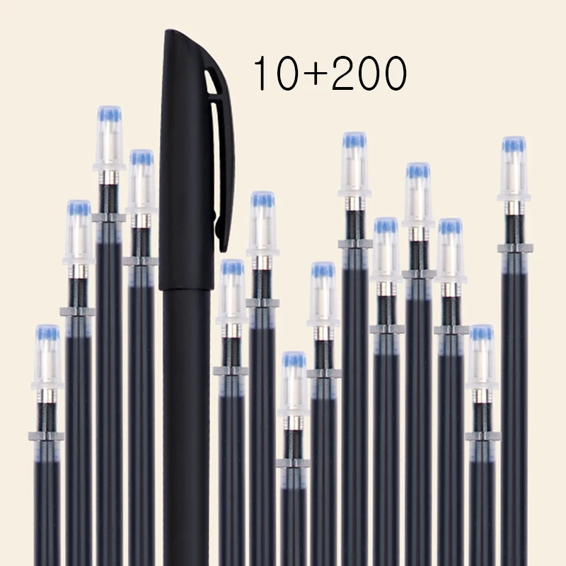 210 Pcs/Set Automatic Disappearing Refill Fading Cartridge Normal Temperature Ink Disappear Slowly Gel Pen Refill