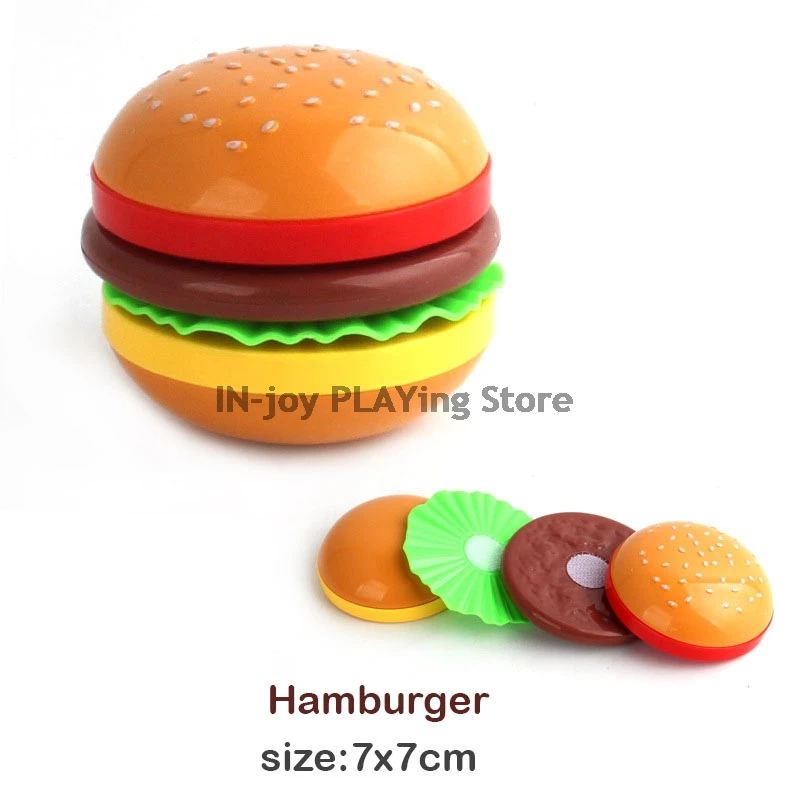 Hot Sale Snacks Food Toy Detachable Building Blocks Hamburg Pizza Donuts Brick Model Montessori Toys For Children Kids Gifts DIY