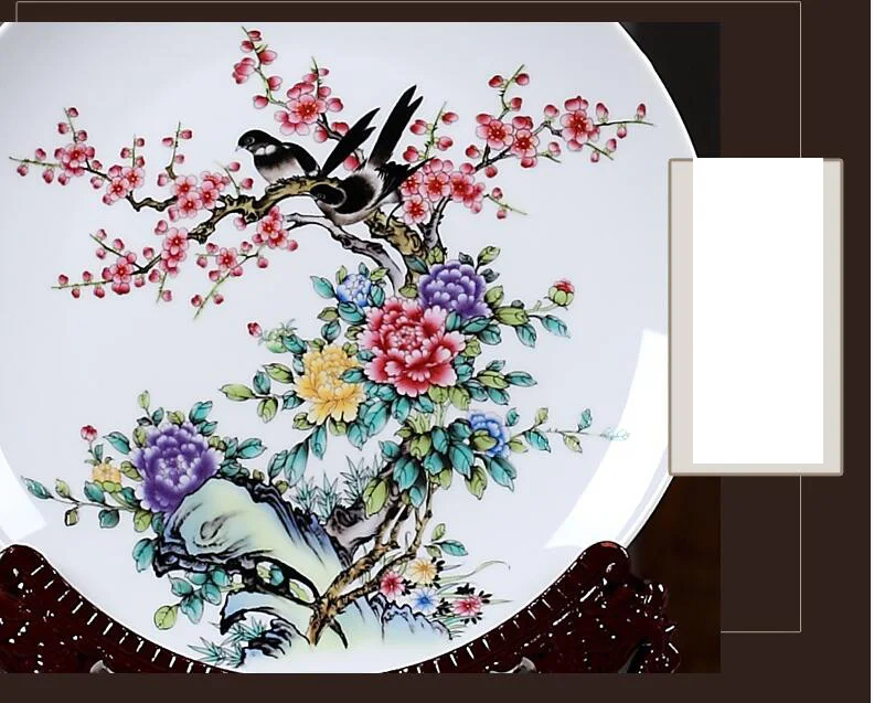 Китайская керамическая ваза и тарелка украшения дома гостиной стол декорации отеля офисные настольные фигурки ремесла Искусство