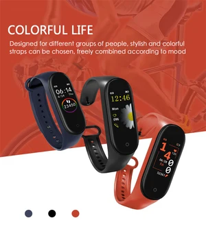 

Smart Fitness Bracelet Heart Rate Monitor for M4 for Android IOS Smart Band for Smart Watch Sports Music IP67 Waterproof