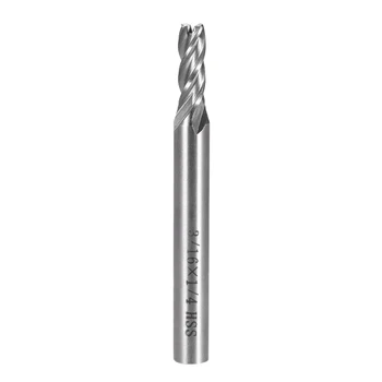 

uxcell 1PCS HSSAL Spiral Drill Bit Straight End Mill Cutter 4 Flute to Carbon Soft Alloy Die Tool Steel Cast Iron Titanium