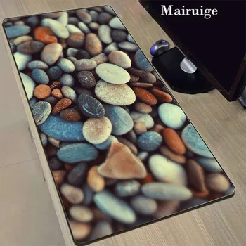 

Mairuige Beach Scenery Colorful Stones Anime Gaming Large Edge Mouse Pad Computer Mousepad XXL Surface Mause Keyboard Desk Mat