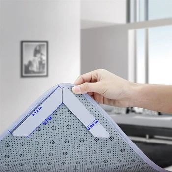

8PCS Anti Slip Soft Mat Rug Carpet Anti Curling Rug Grippers Tape Floor Home Rug Carpet Mat Gripper Non Slip Skid Reusable Grip