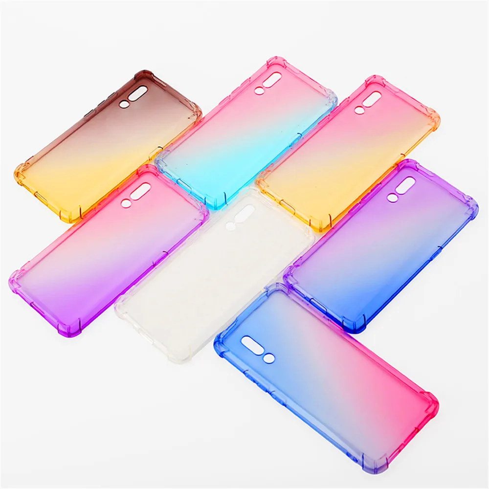 ДЛЯ Vivo V15 Pro S1 X27 Y97 чехол из мягкого ТПУ с защитой от царапин цветной градиентный