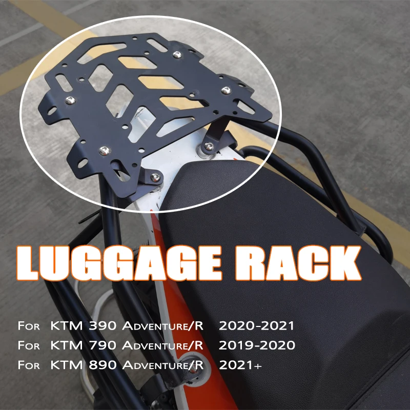 

MKLIGHTECH For KTM 390 790 890 Adventure R 2020-2021 Rear Carrier Luggage Rack Tailbox Fixer Holder Cargo Bracket Tailrack Kit