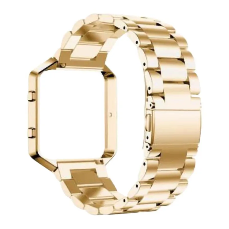 

Watch Band With Frame Case Compatible With For Blaze, (Magnetic) Adjustable Stainless Steel Wristband Wristwatch Strap