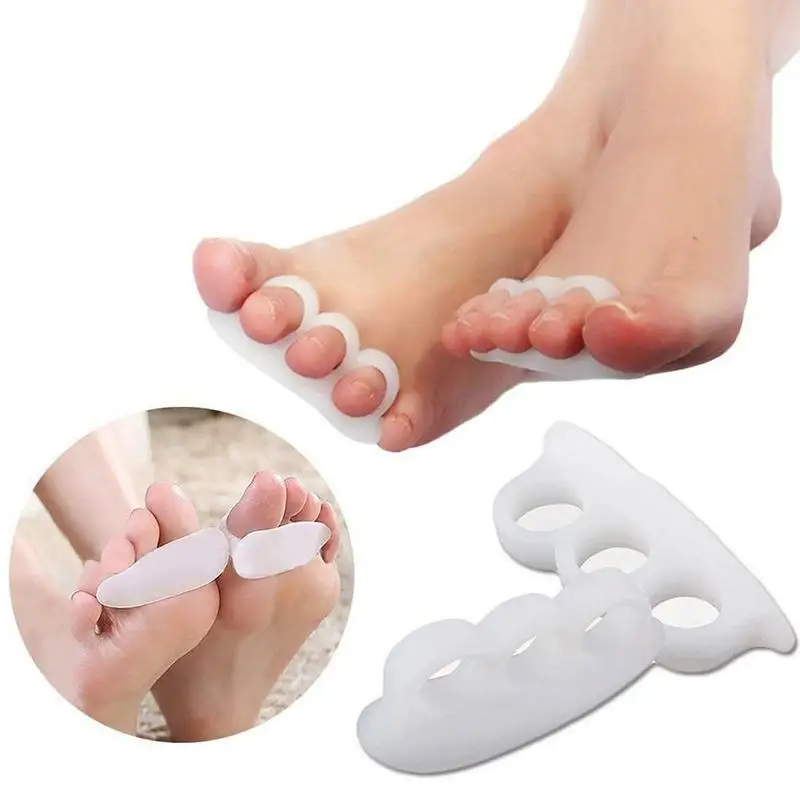 2 PCS/lot Hallux Valgus Orthopedic Gel Silicone Hammer Claw Toe Separator Correction Straightener Toe Overlapping Corrector