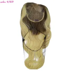 1 шт Цвет T4/T8/613 # шелковая основа парик из волос Реми Прямые (4 "* 4) продукты Cabelo кружева закрытие волос Cabelo гладкие, бесплатная доставка