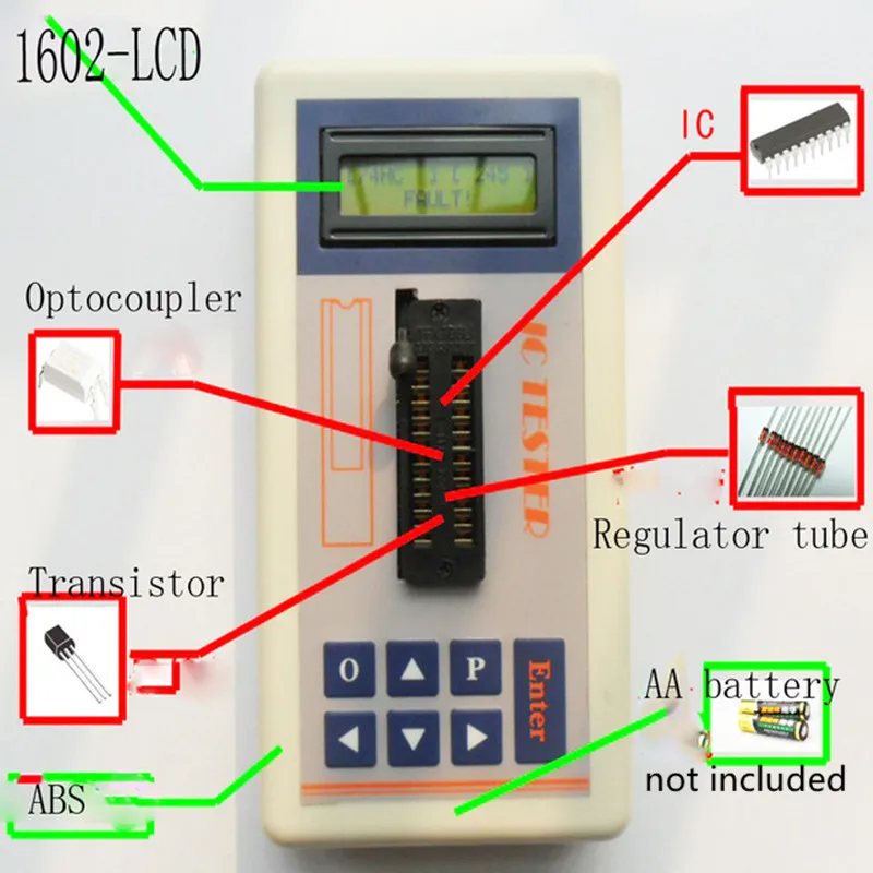  Portable Integrated circuit tester IC testers transistor Meter online maintenance Digital LED ic te - 32592990205