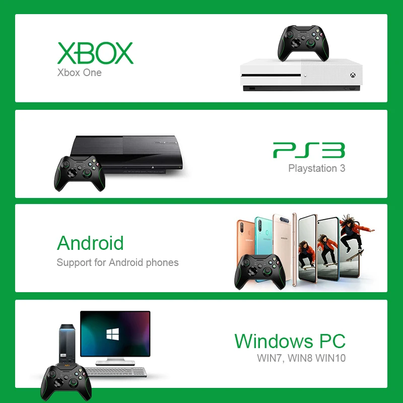 Фото Беспроводной игровой контроллер DATA FROG 2,4G, джойстик для Xbox One, геймпад для смартфонов PS3/Android, для Win, ПК 7/8/10 №5