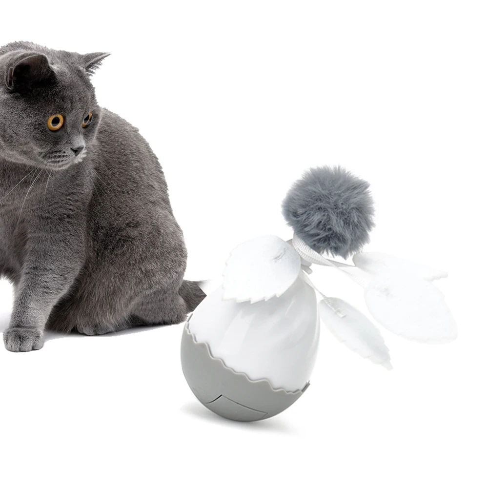 Котенок Электрический катающийся стакан мяч для питомца кошачьи интерактивные игрушки кошки играющие куклы перья плюшевые шарики игрушка забавный питомец кошка игрушка