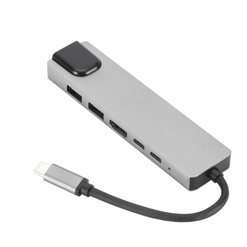 Высокая скорость USB3.1 тип-c к HDMI+ RJ45 6-в-1 концентратор адаптер док-станция 4,5 Вт 1000 Мбит/с 6 в 1 TYP-C высокое качество