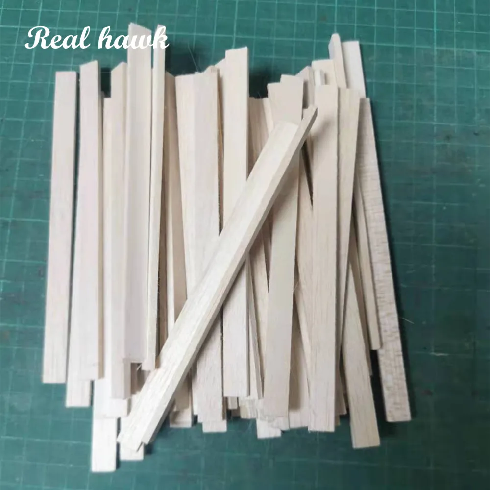 Rectangular Natural Round Balsa Wood Stick Woodcraft Flat Dowel for Kid  Model Making DIY Craft Home Wedding Party Decoration