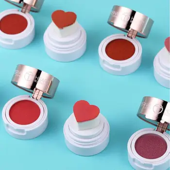 

O.TWO.O Air Cushion Blusher Folding Heart Shape Shimmer blush Rouge 4 Colors Easy To Wear Natural Face Contour Make Up TSLM1