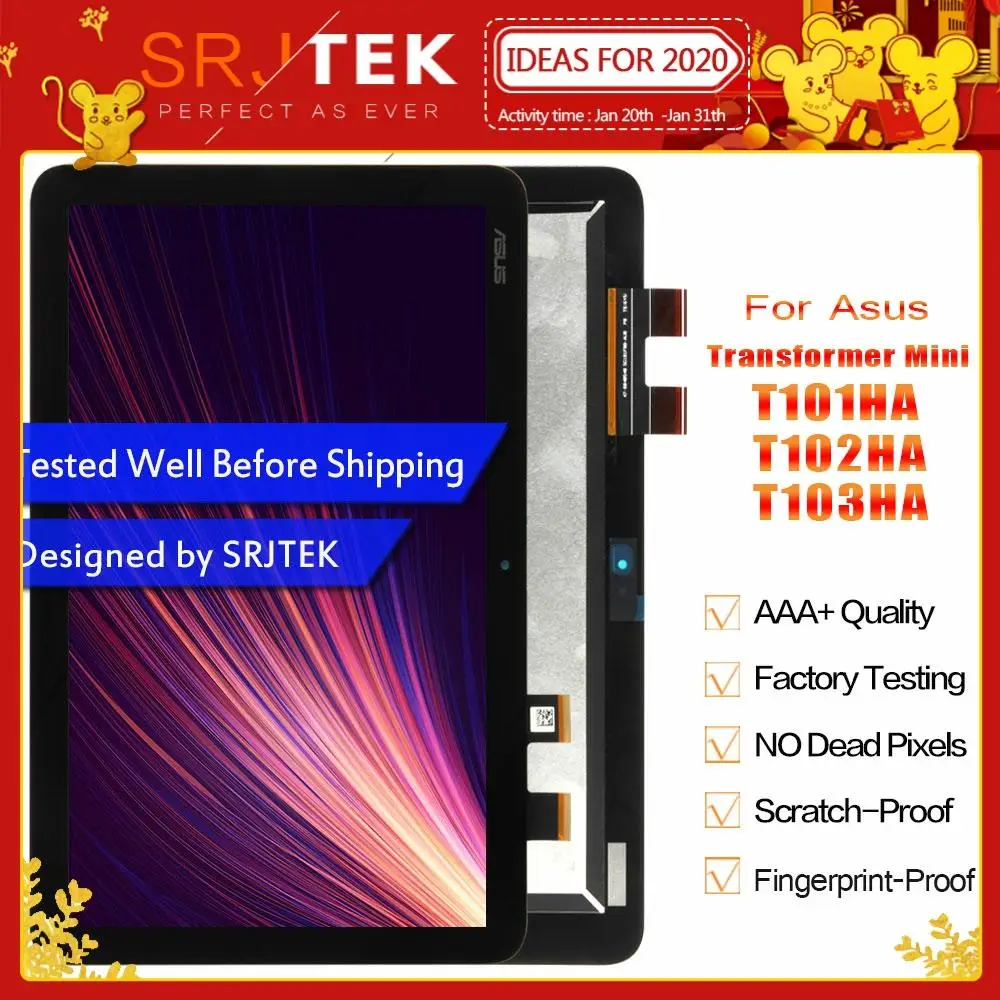 Koop Srjtek Voor Asus Transformer Mini T103HA T103HAF T102HA T101HA T101H Lcd Display Matrix Touch Screen Digitizer Sensor Vergadering