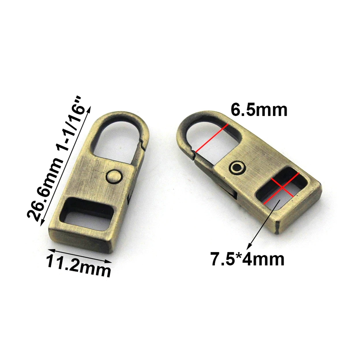 2 stücke Metall Zipper Reparatur Kits Slider Puller Instant Zipper Ersatz Für Gebrochene Schnalle Reisetasche Koffer Kleidungsstück Zipper Kopf – Detail 1