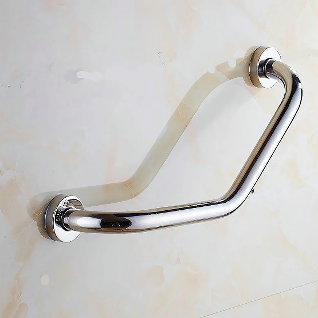 Stainless Steel Bathroom Shower Toilet Bath Grab Bar Safety Handrail Hand Grip Rail Set