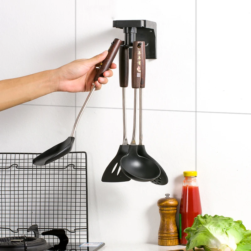 Kitchen utensils holder spoon holder spoon rest utensil holder spatula holder 360°rotate retractable kitchen spoon holder