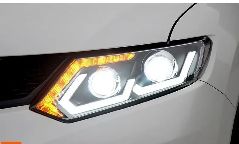 Luces Para Automovil наружные дневные лампы, ходовые Автомобильные светодиодные фары Drl, автомобильные фары в сборе 14 15 16 для Nissan X-TRAIL