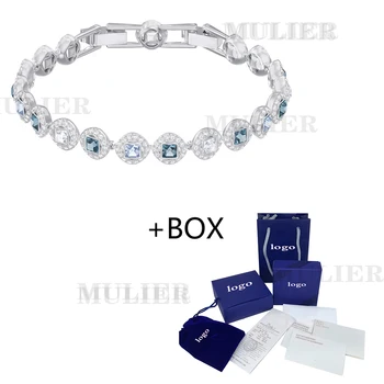 

MULIER 2019 SWA Marine Blue Shiny Bracelet Female Accessories Valentine's Day Send Girlfriend Anniversary Love Gift 5289514