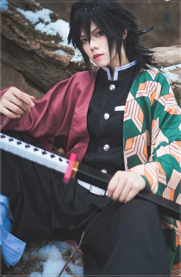 Аниме «Demon Slayer: Kimetsu no Yaiba» косплей костюм Cos Tomioka Giyuu косплей на Хэллоуин вечерние костюмы высокого качества для мужчин/женщин