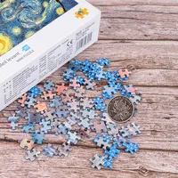 1000 pieces Black Thicker paper Mini Puzzle challenge simple landscape Puzzle 1000 pieces For Adult(Size 42.5x 30cm) 2