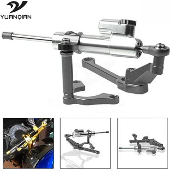 

For Kawasaki Z900 Z 900 2017 2018 Aluminum Motorcycles steer damper Mounting Bracket Kit & Steering Stabilizer Damper With Logo