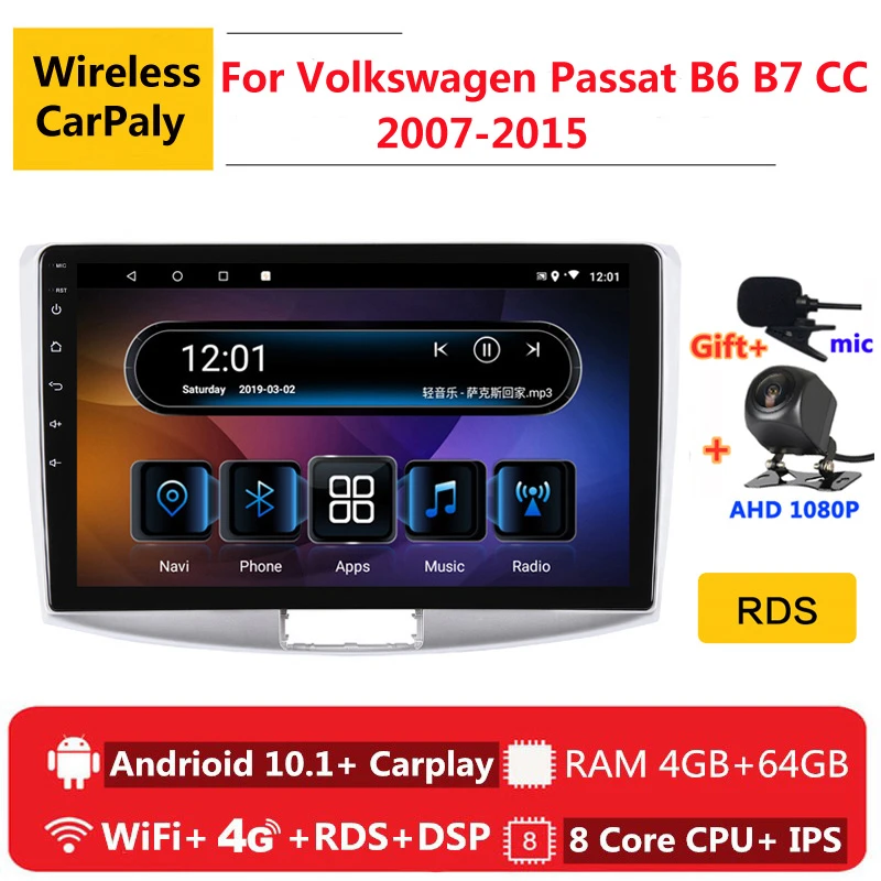 2 din 8 core android coche radio estéreo para coche para Volkswagen VW Passat B6 CC 2007 2015 navegación GPS DVD reproductor Multimedia|Reproductor multimedia para coche| - AliExpress