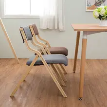 Chaise pliante Portable en bois multicolore, pour la salle à manger, la chambre à coucher, le salon, la salle à manger, la salle de conférence, le bureau
