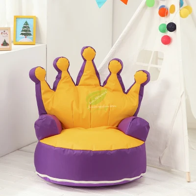 European Children's Small Sofa Crown Cartoon Removable and Washable Sofa Princess Room Decoration Single Infant Kids Furniture