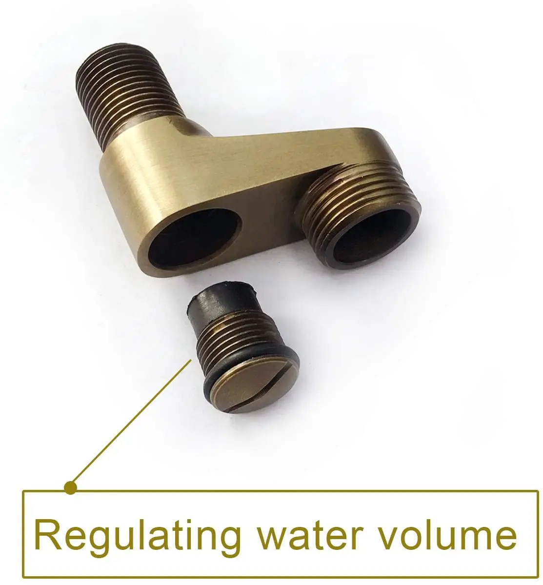 IMPEU 3-3/8 Inch Wall Mount Adapter Clawfoot Tub Bathtub Faucet Adjustable Swing Arms Eccentric Screw Antique Brass 2 Pack