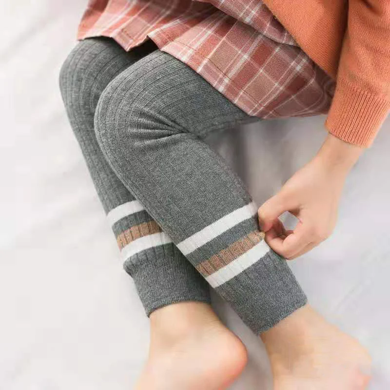 

Autumn Winter Newborn Baby Girls Pants Cotton Leggings Elastic Waist Patchwork Design Toddler Bottoms for Kids Children Girl