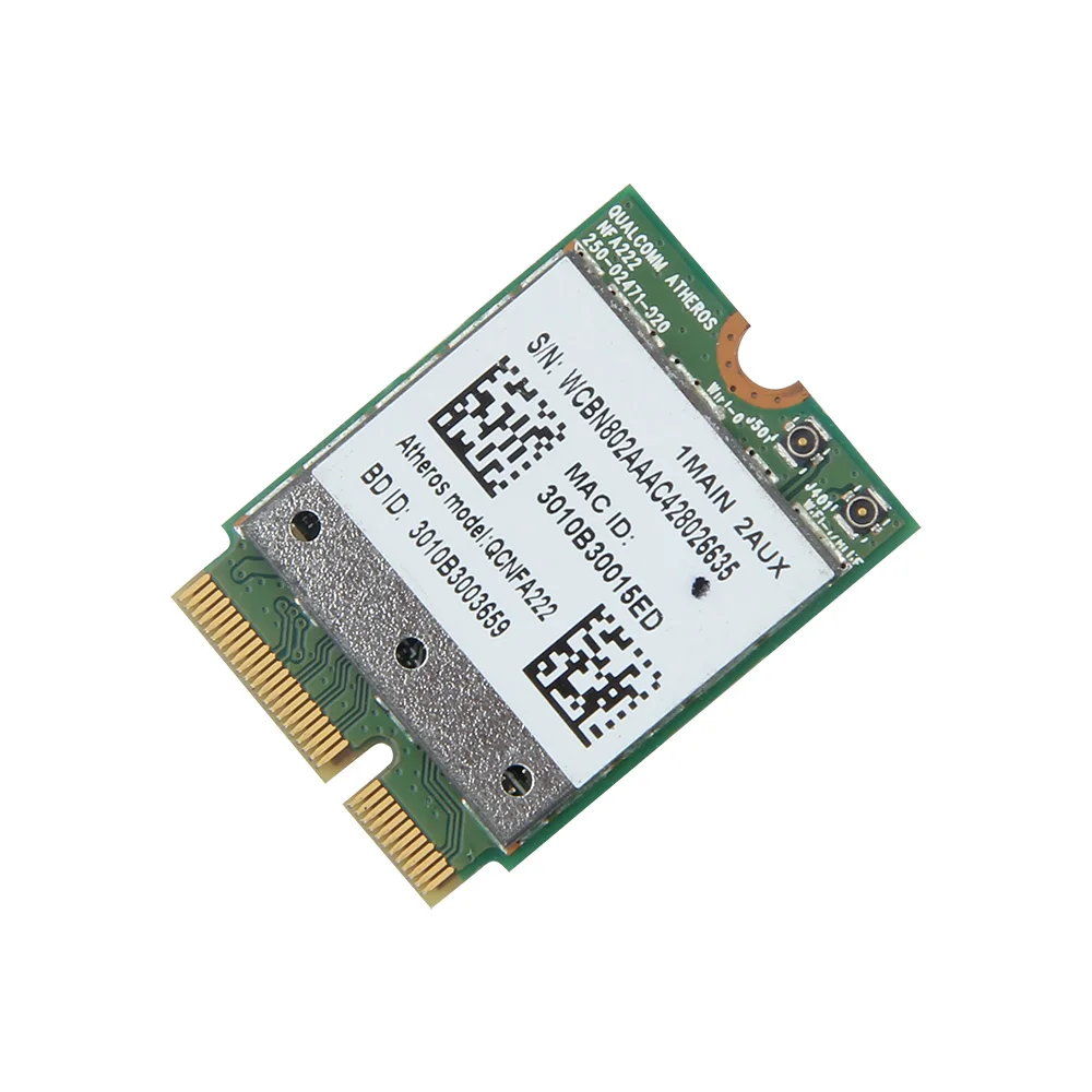 Двухдиапазонный 600 Мбит/с Atheros QCNFA222 AR5BWB222 NGFF 2,4 ГГц/5 ГГц 802.11a/b/g/n Wifi+ Bluetooth BT 4,0 NGFF(M.2) Wlan сетевая карта