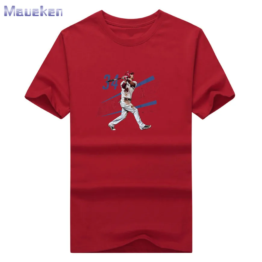 Bryce Harper хит хип-хоп футболка с коротким рукавом 0808-3
