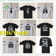 Даллас А+++ качество Дети молодежи 24 marshawn lynch 52 khalil mack 89 amari cooper 4 Дерек Карр Бо Джексон 34 Джерси