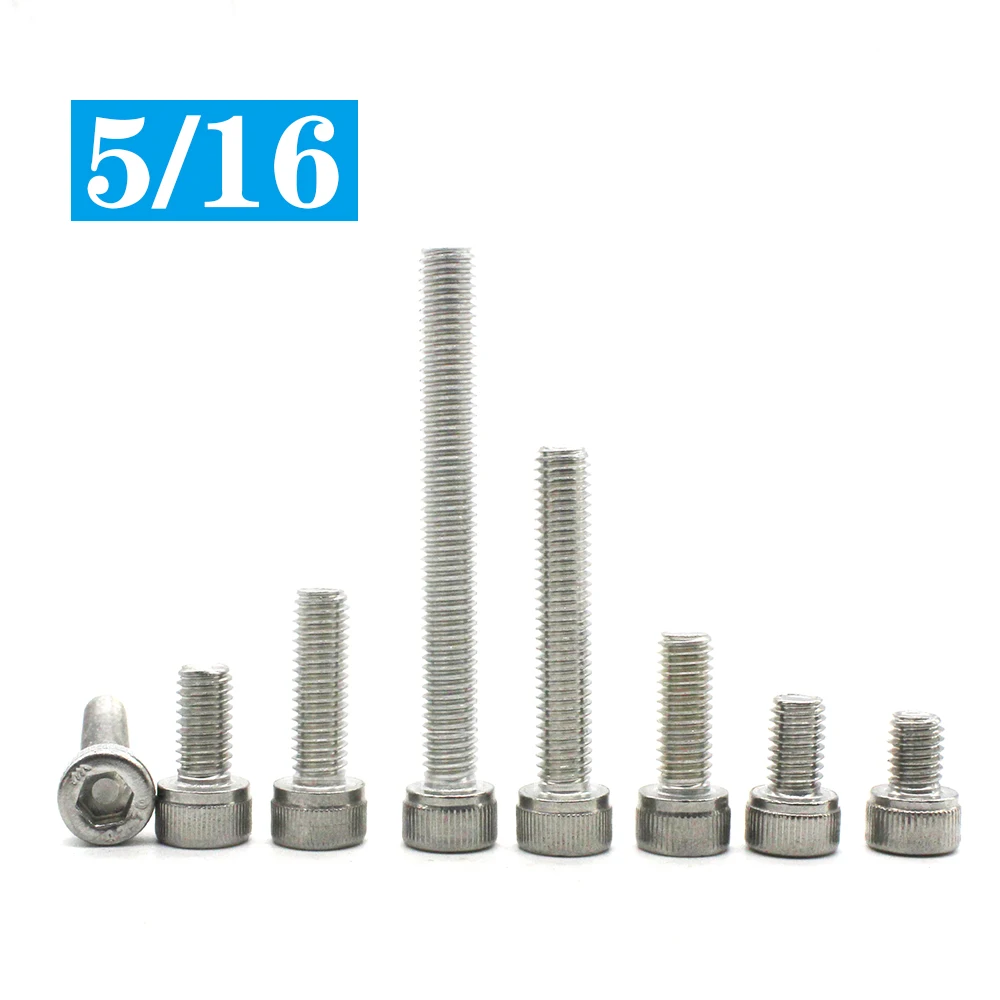 

Fullerkreg 5/16-18 x 5/8" 1/2" 7/8" 3/4" 1" Stainless Steel 304 UNC Threads Hex Socket Button Head Cap Screws Bolts