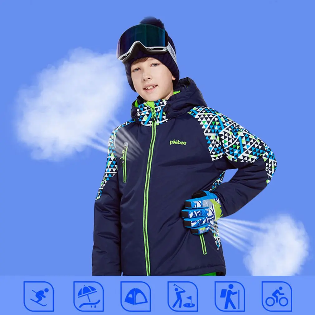 Детский лыжный костюм; детский ветрозащитный водонепроницаемый теплый зимний комплект для девочек и мальчиков; брюки; зимняя куртка для катания на лыжах и сноуборде; Новинка