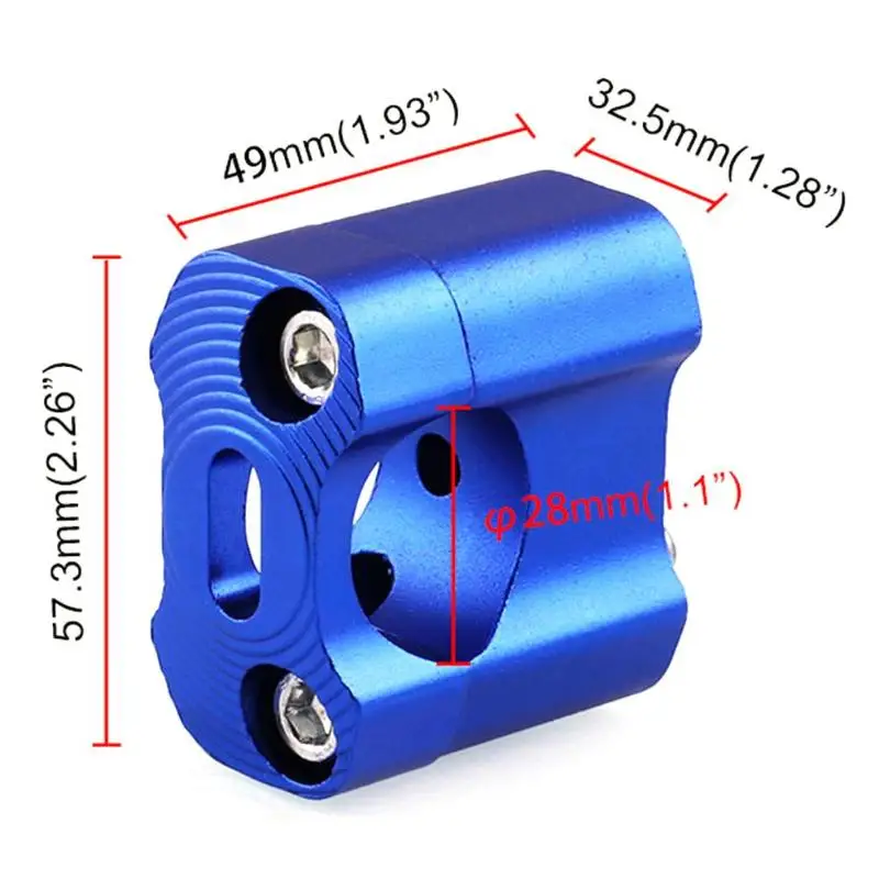 Мотоцикл CNC алюминиевый руль ручка бар хомуты для руля для грязи велосипед ямы простой дизайн и удобная замена - Цвет: Синий