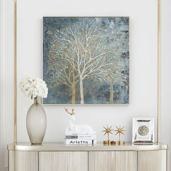 

Abstract Canvas Painting Posters and Prints Wall Art Abstract Trees Decorative Pictures for Living Room No Frame Cuadros