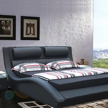 Bed-Frame Lit-Beds Modern Ultimate Bed Camas Nordic Genuine-Leather Genuine-Leather