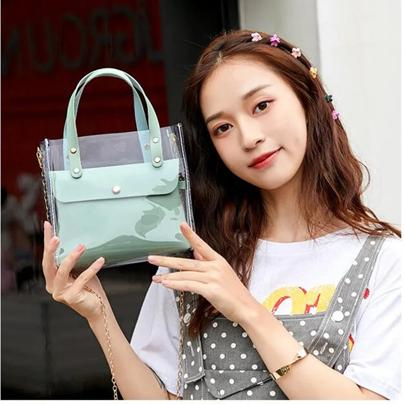 

Small leather handbags for Women 2019 transperent PVC hand bags Female mini shoulder Bag Black crossbody messenger Phone Pouch