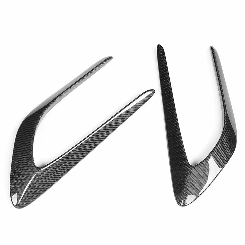 Carbon Fiber Front Side Air Intake Vent Fins for Mercedes Benz W205 C63 AMG 4Door-18