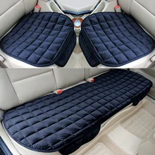Capa de assento do carro dianteiro traseiro reunindo pano almofada não slide inverno protetor automático esteira manter quente universal apto caminhão suv van