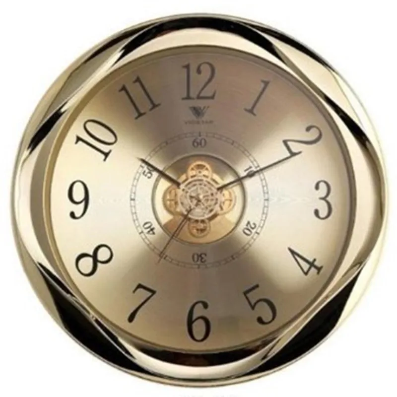 Диаметр 40 см золотые часы кварцевые часы Современные часы для гостиной лобби настенные часы 15 дюймов бесшумные часы для отеля домашний декор