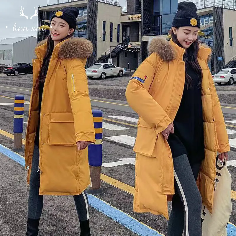 Женские модные повседневные длинные пальто Parkar зимние женские меховые теплые
